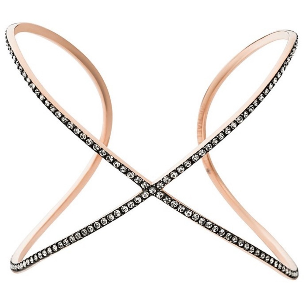 Michael Kors Pavé Crystal X Statement Cuff Bracelet